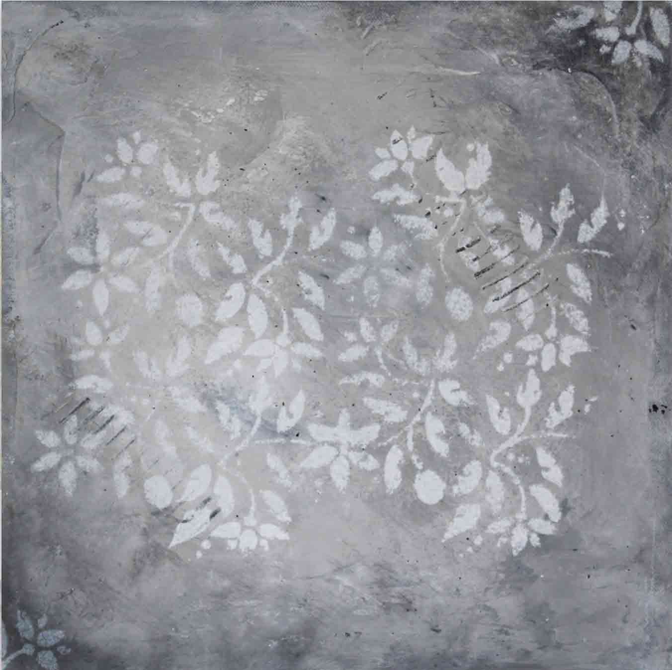 Fleur Blanc, painting on canvas