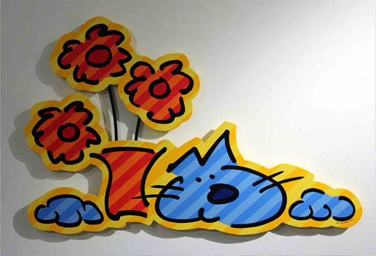 Lazy Cat, cut-out painting