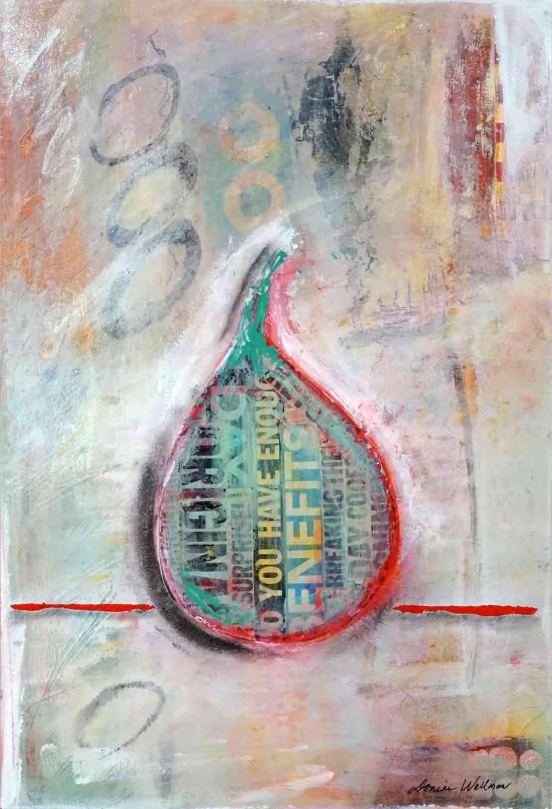 Pear ala Carte, canvas painting