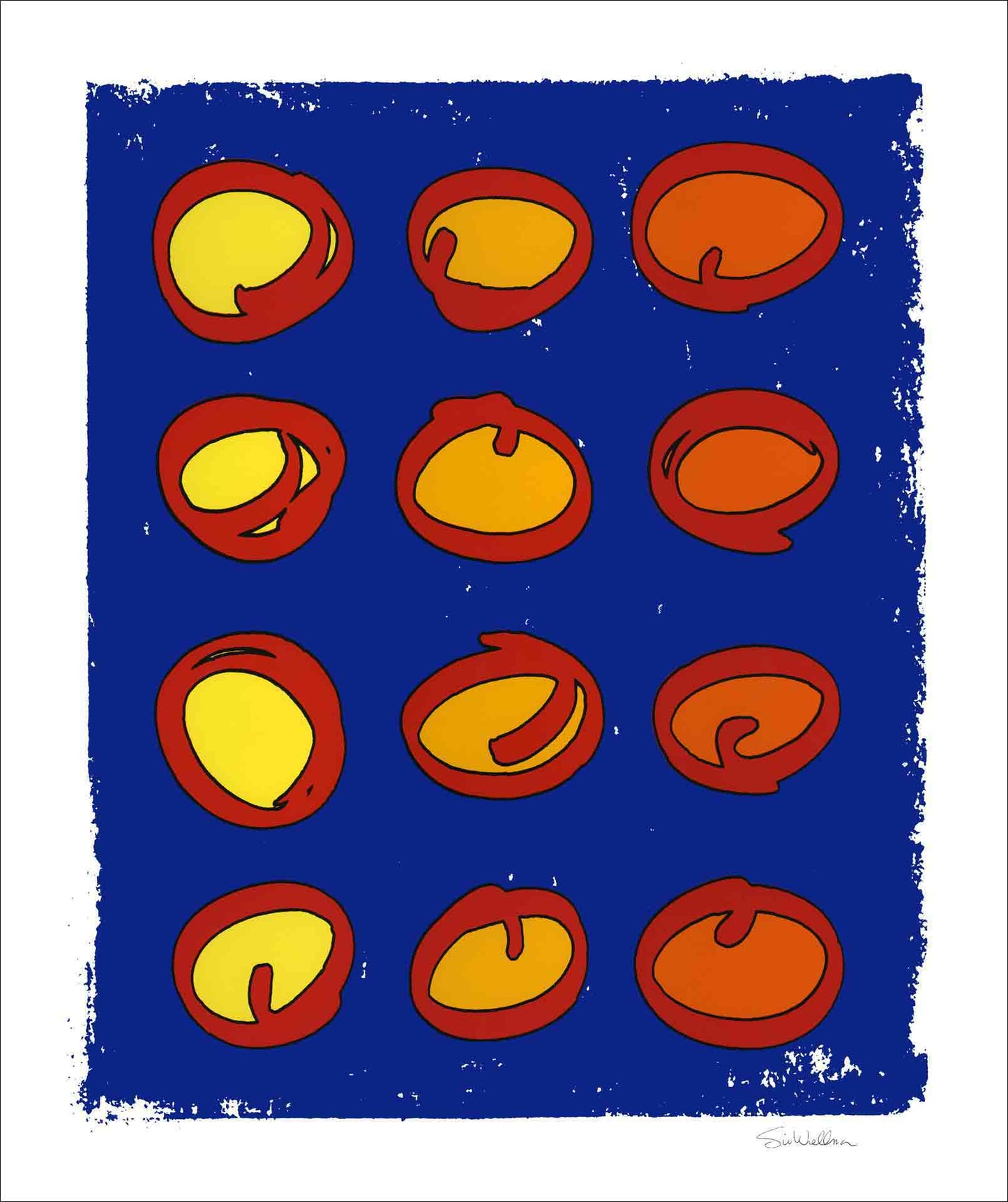 Super O's, silk-screened print