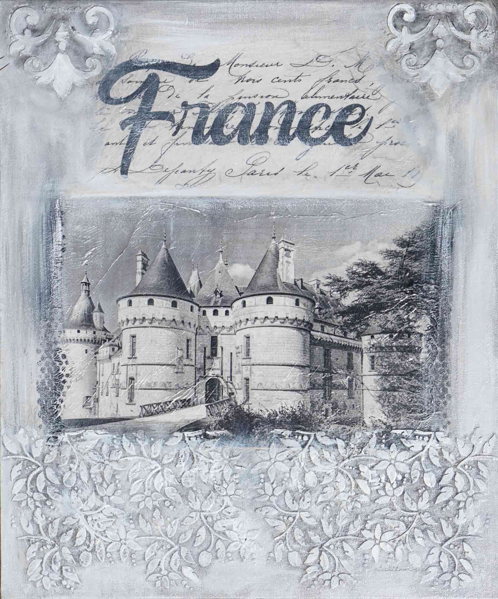France, painting on canvas